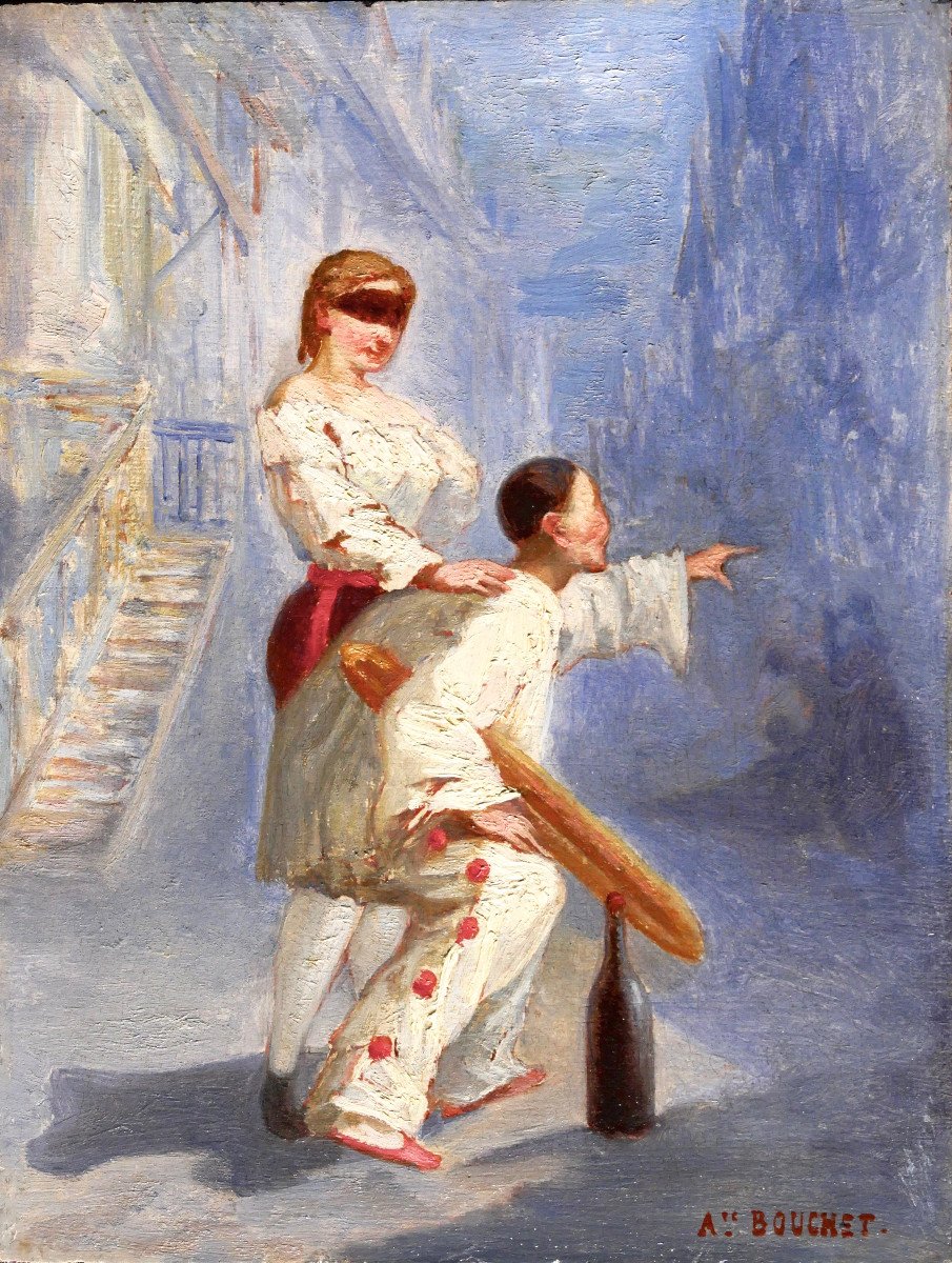 Painting - Oil On Panel Signed Auguste Bouchet-photo-2