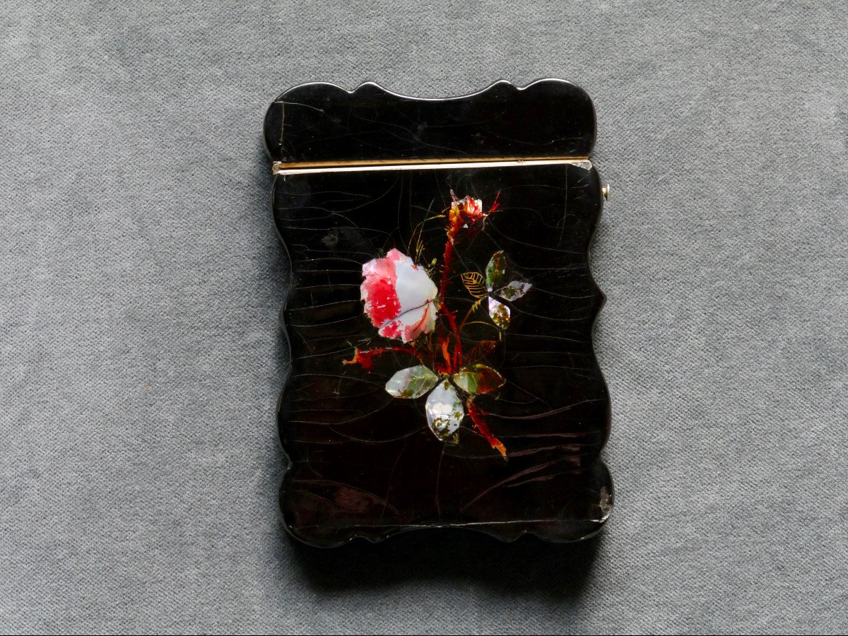 Business Card Case - Boiled Cardboard - Napoleon III-photo-3