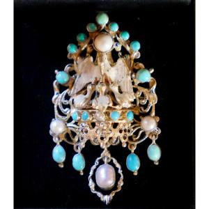 Jewelry - Silver Brooch/pendant - Art Nouveau