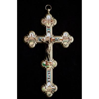 Crucifix en micro mosaïque - Micromosaïque