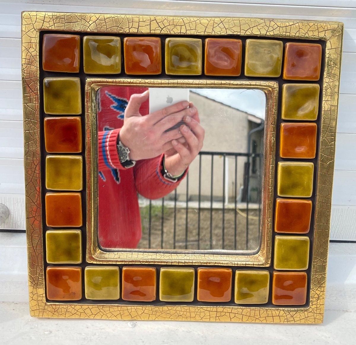 Mithé Espelt (1923-2020) Square Mirror Model Patio
