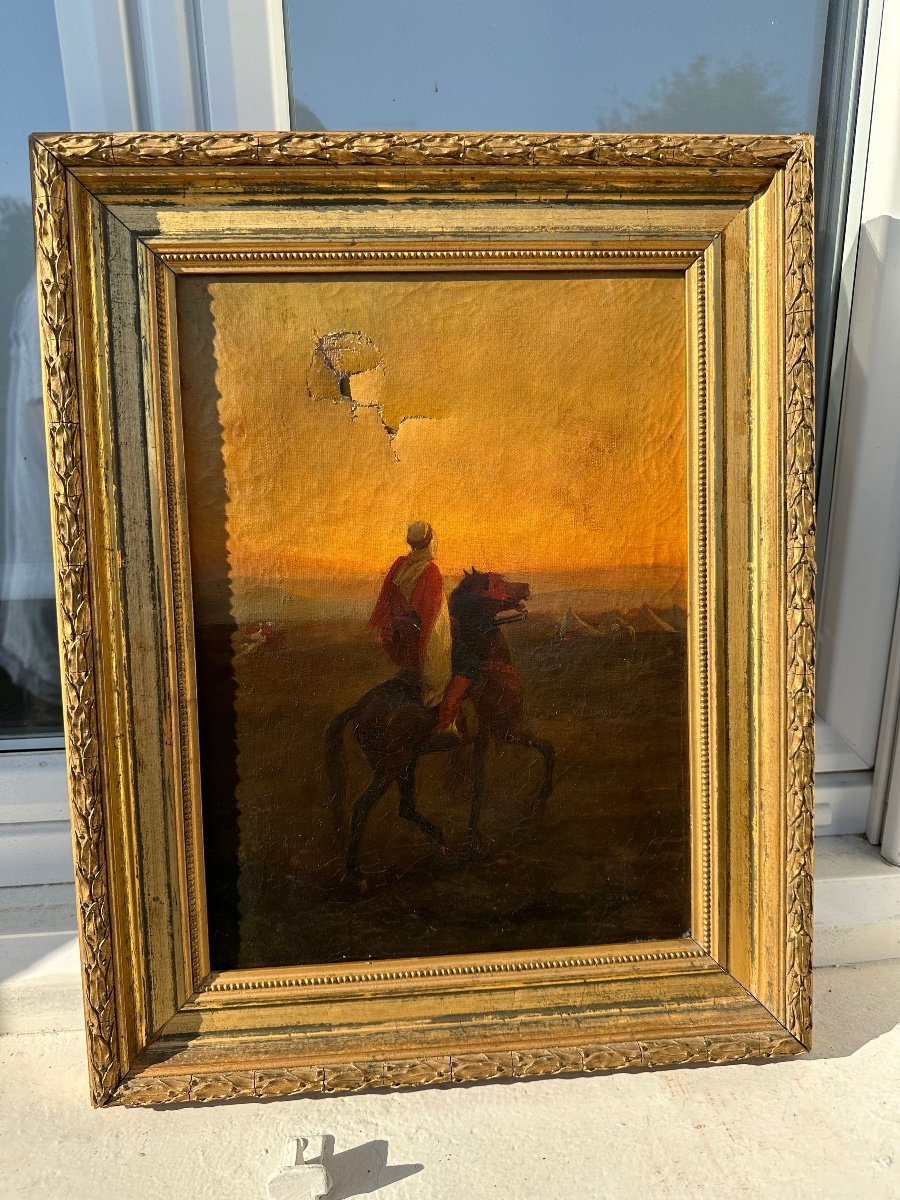 Guillaume Pierre Urbain Régamey (1837 - 1875) Cavalier Arabe -photo-4