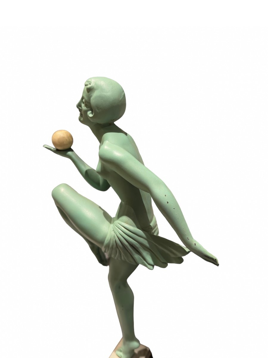 Art Deco Dancer In Regulates Marked France-photo-3