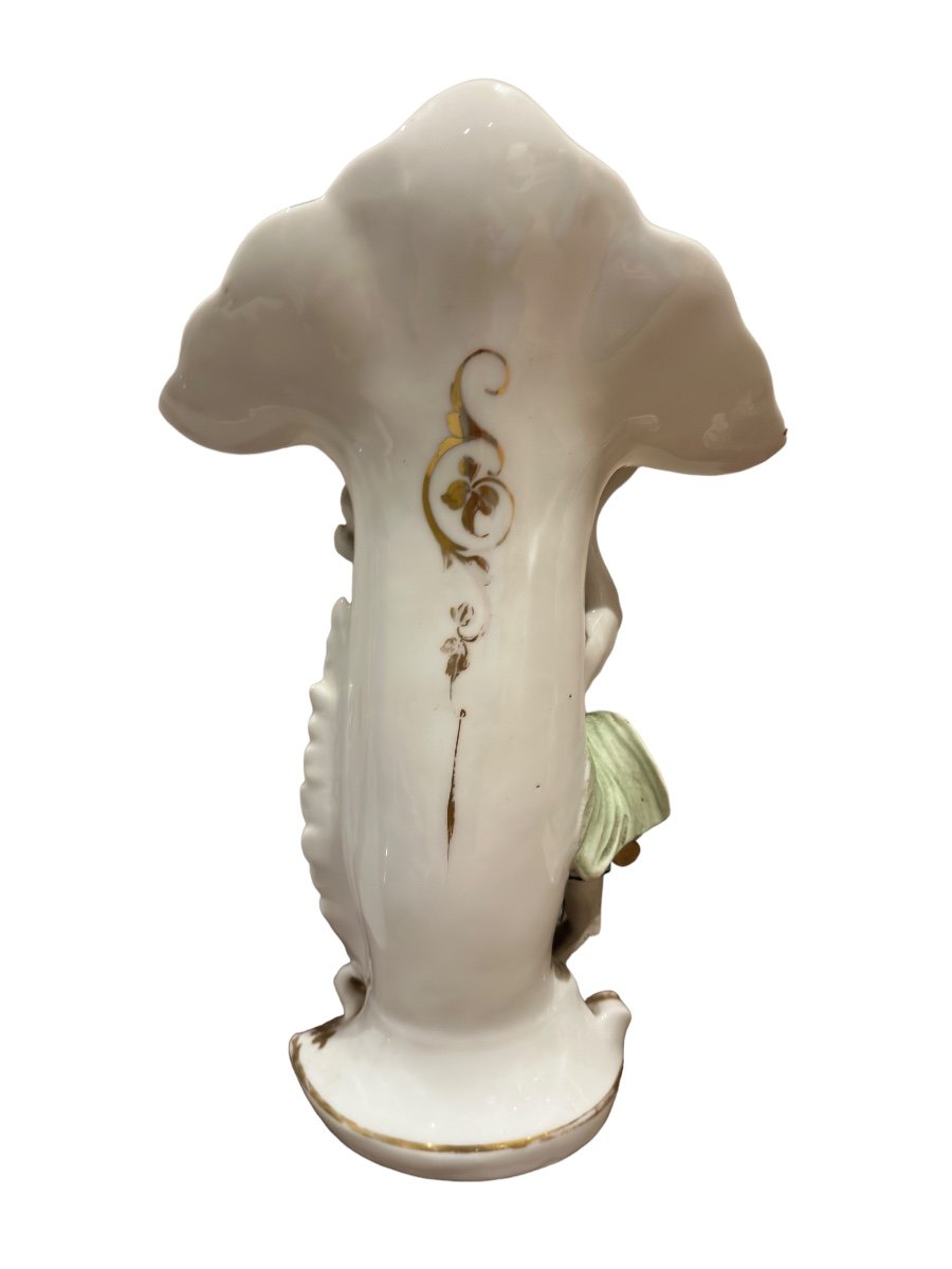 Paire De Vases En Porcelaine De Paris XIX -photo-2