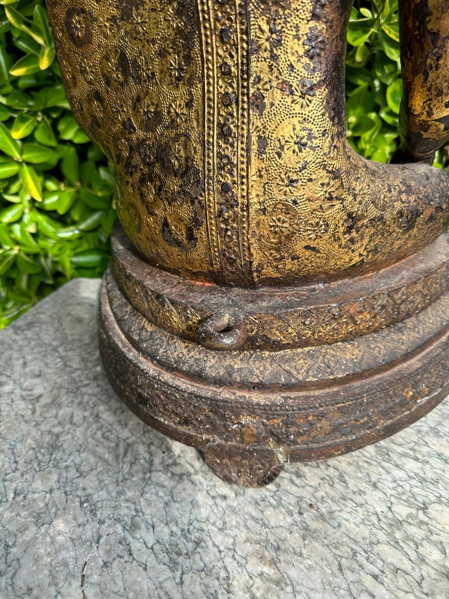 Bouddha En Bronze Début XIX Thaïlande -photo-6