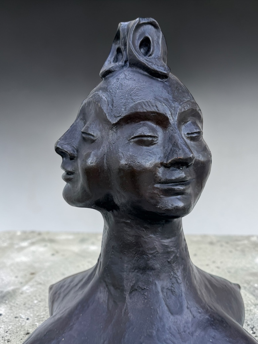 Jeannine Guérin Bronze à Trois Visages -photo-3