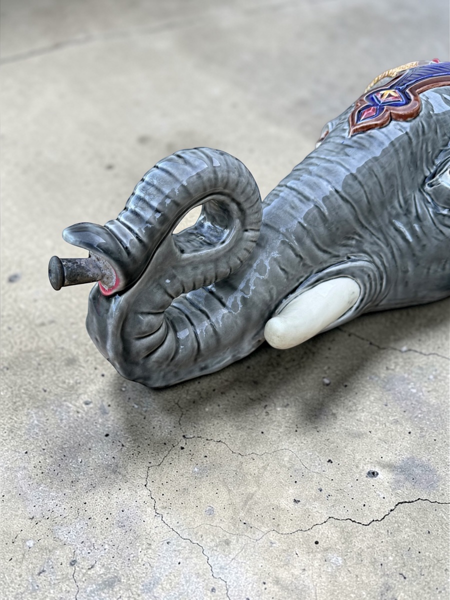 Fontaine Éléphant En Faïence De Sarreguemines-photo-4