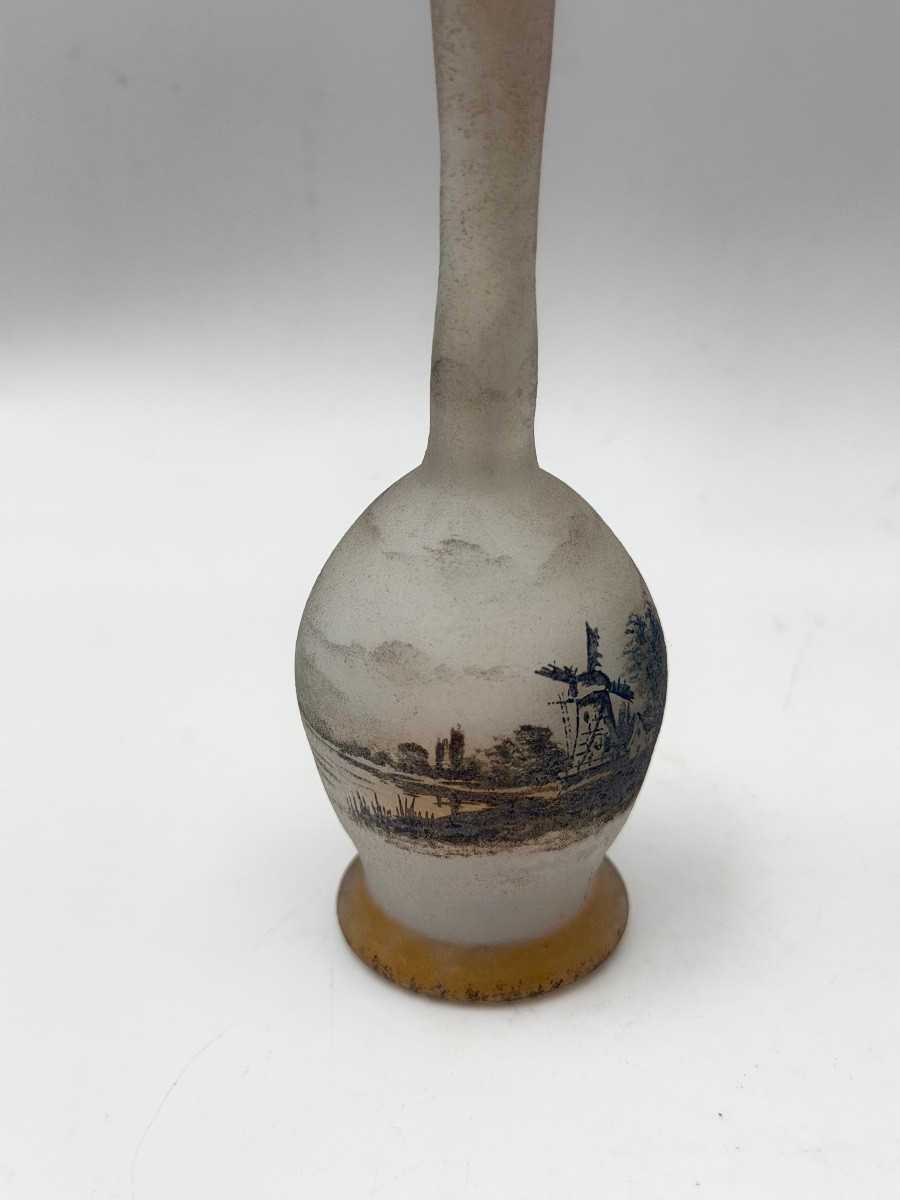 Daum Nancy Vase au paysage hollandais -photo-2