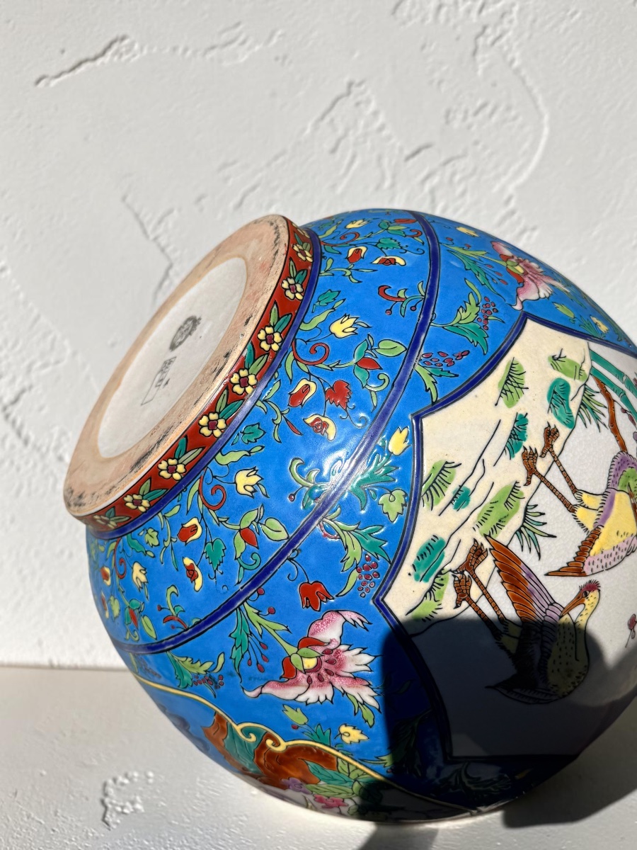 Grand Vase Boule Émaux De La Louvière -photo-3