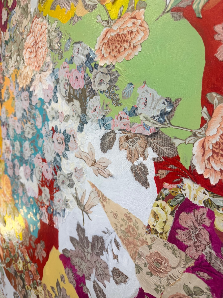Collage sur toile circa 1970-photo-2