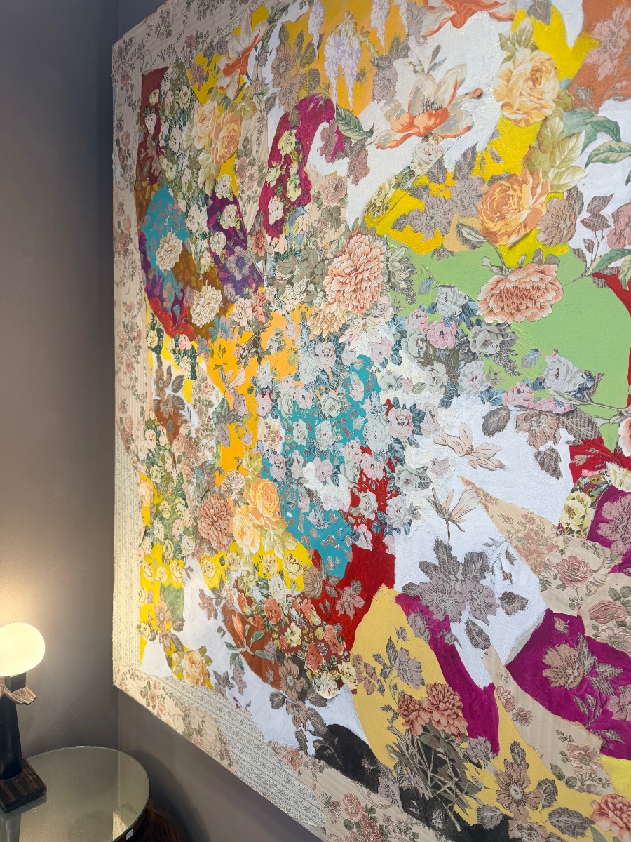 Collage sur toile circa 1970-photo-3