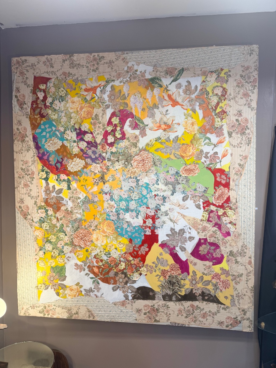 Collage sur toile circa 1970