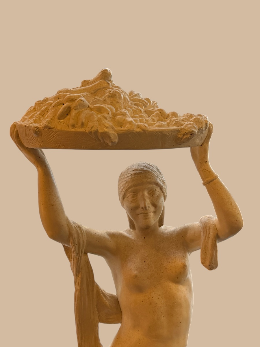 Plaster Sculpture Depicting An Allegory Of Abundance -photo-2