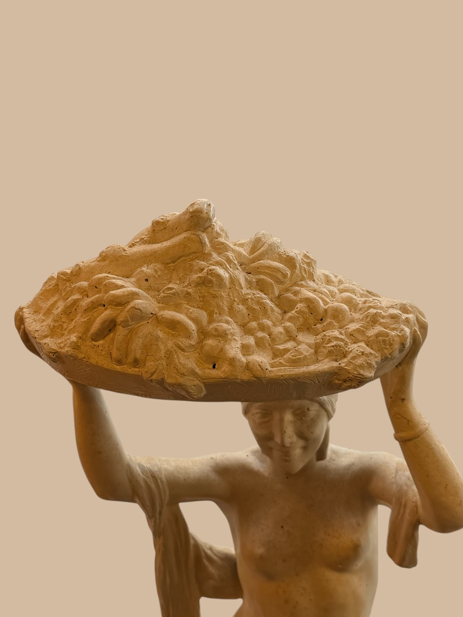 Plaster Sculpture Depicting An Allegory Of Abundance -photo-3