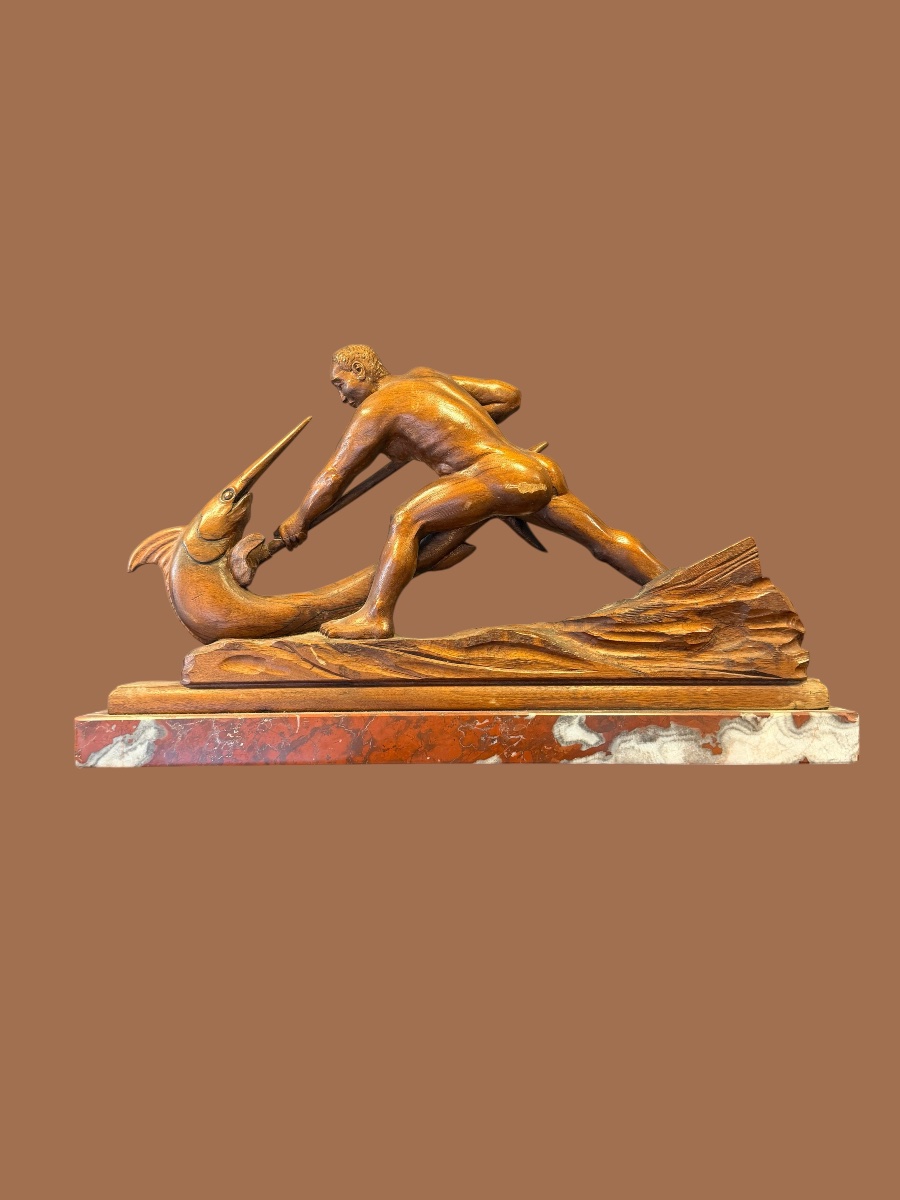 Sculpture en bois par Mestre 1969 -photo-3