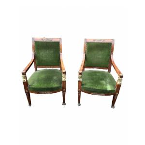 Pair Of Empire Style Armchairs