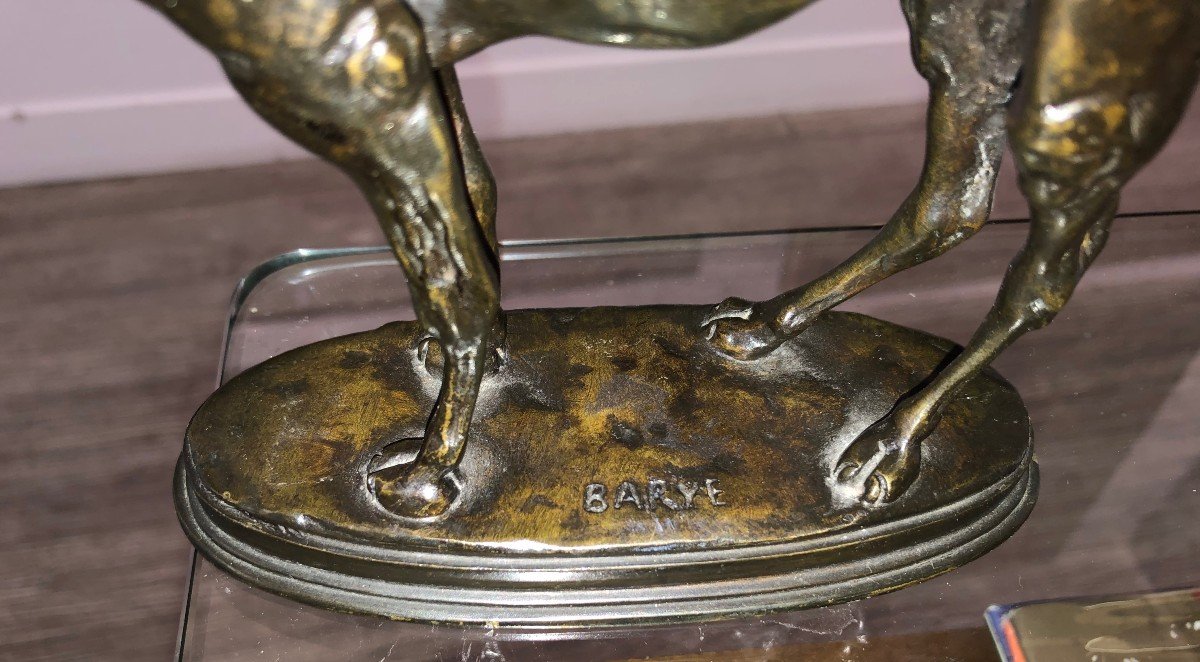 Antoine Louis Barye (1796-1875) Camel Bronze Animal Orientalism-photo-3