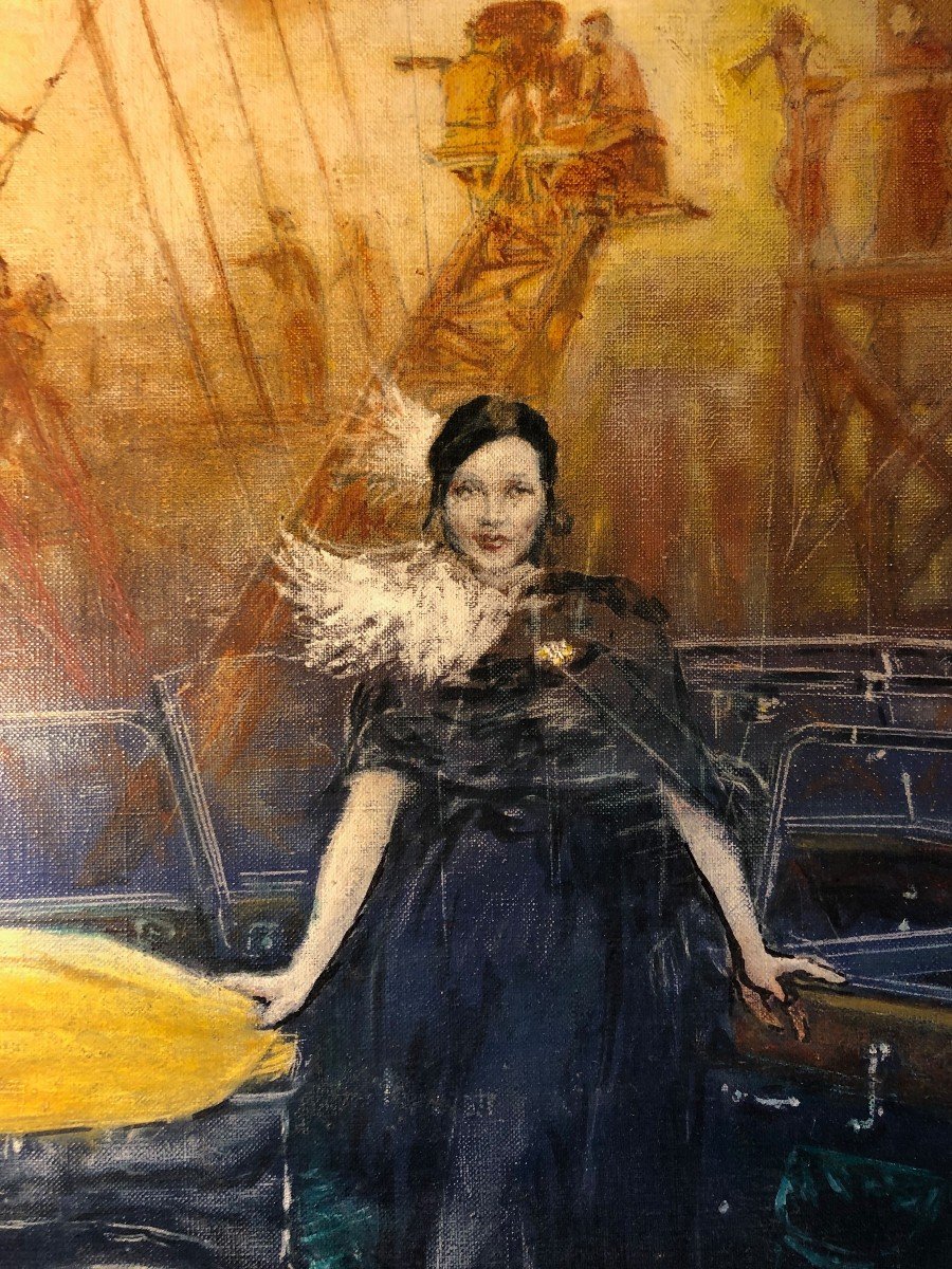 Signed To Identify Pan? Dated 1989 Film Shooting Actrice Circus Trapeze Artist 1930-photo-4
