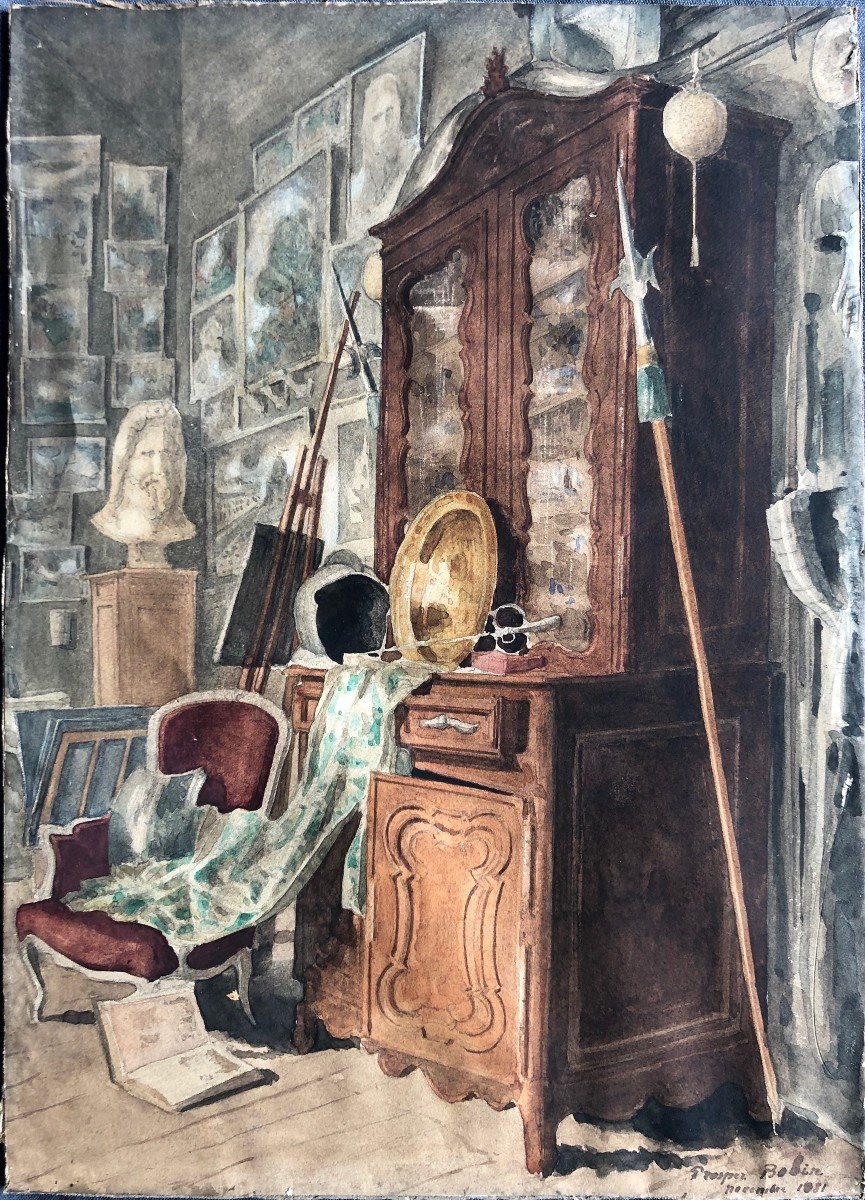 Prosper Bobin (1844-1924) The Painter's Workshop - November 1881