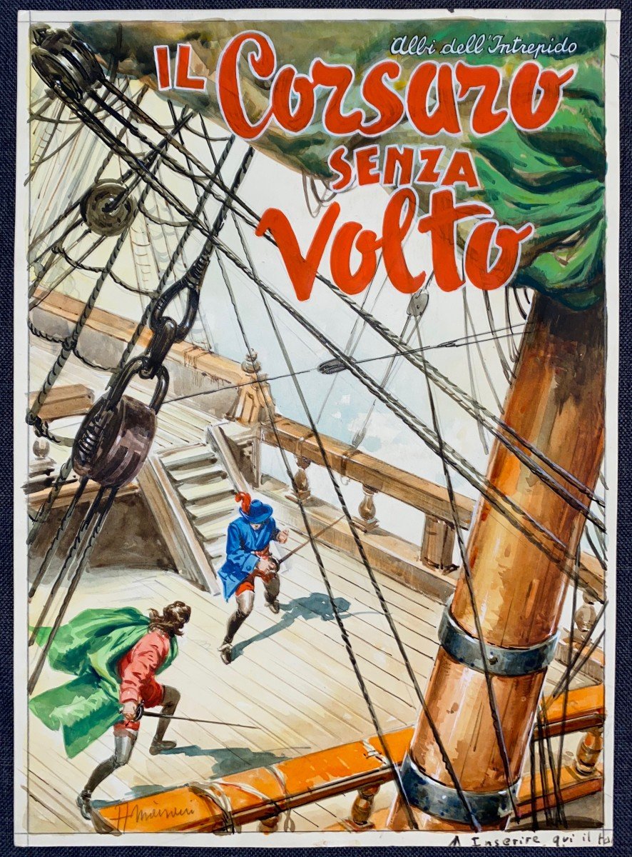 Alvaro Vicini (1913-1997) Intrepido Il Corsaro Senza Volto Italy