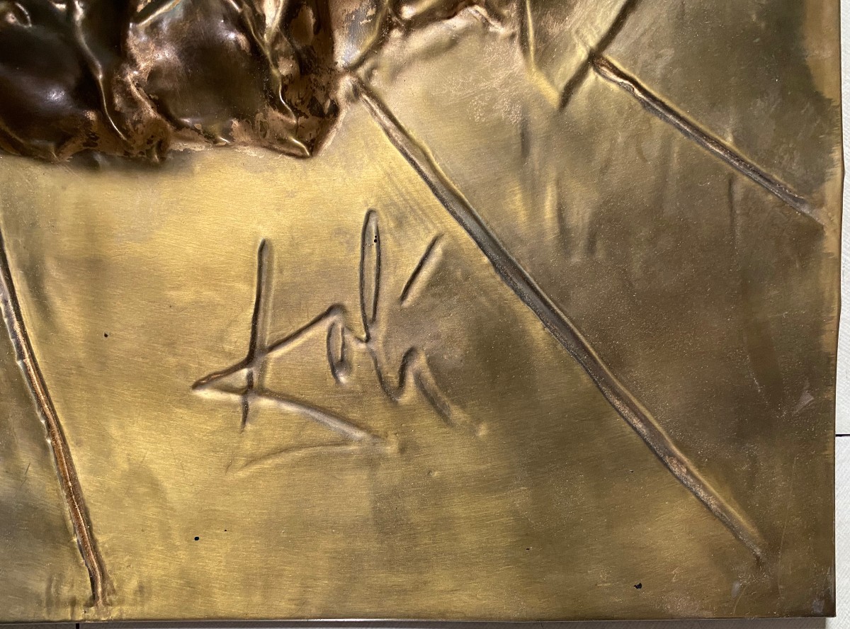 Salvador DALI (1904-1989) La Cène 1979 Bas-relief ancien Sculpture Surréalisme-photo-1