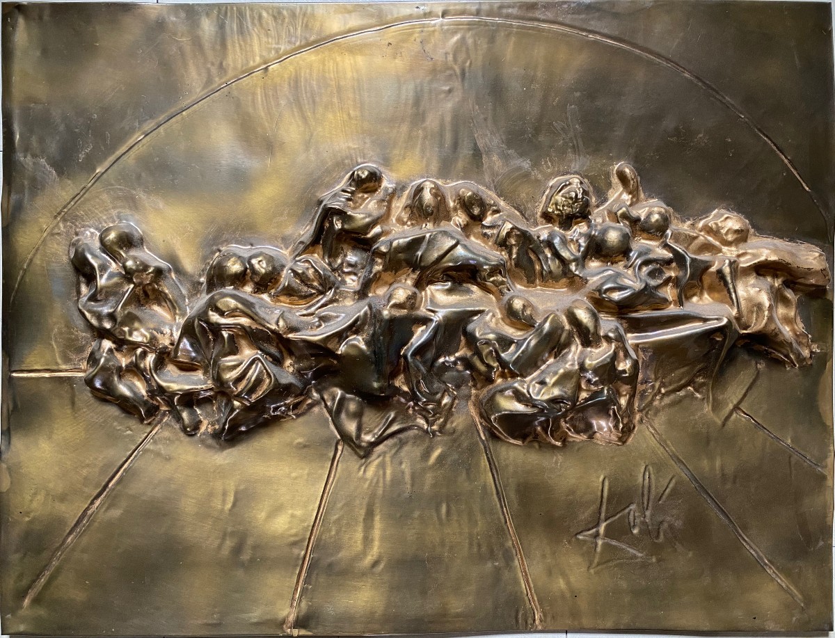 Salvador DALI (1904-1989) La Cène 1979 Bas-relief ancien Sculpture Surréalisme