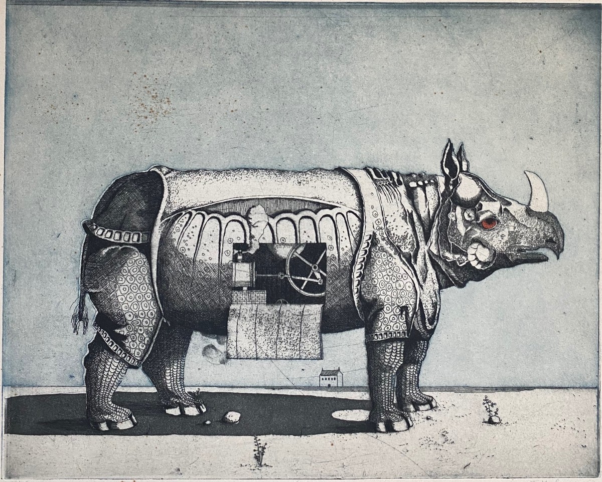 Friedrich MECKSEPER (1936-2019) Le rhinocéros Nashorn 1962 