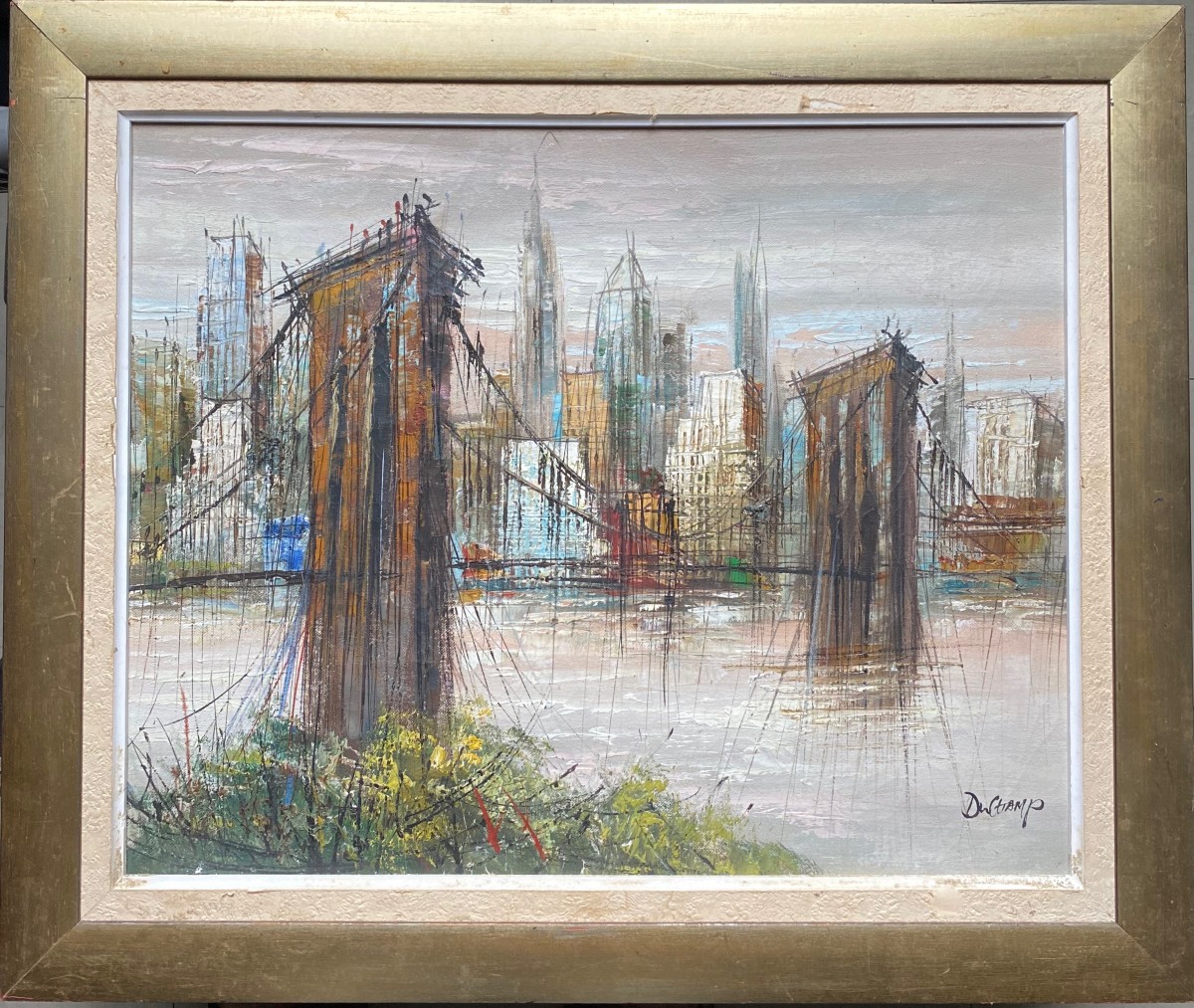 Suzanne DUCHAMP (1889-1963) Pont de Brooklyn New York-photo-2
