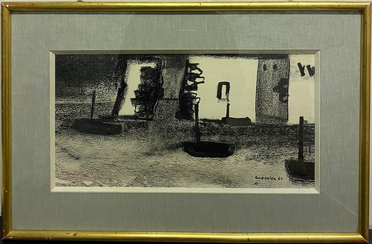 Raymond GUERRIER (1920-2002) Bateaux 1962-photo-2