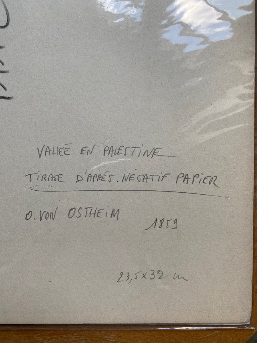 Othon VON OSTHEIM (act.1855-1865) Vallée en Palestine 1859 -photo-3
