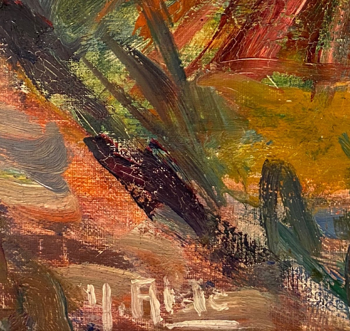 Yvette ALDE (1911-1967) Bord de mer Les platanes Les bananiers-photo-2