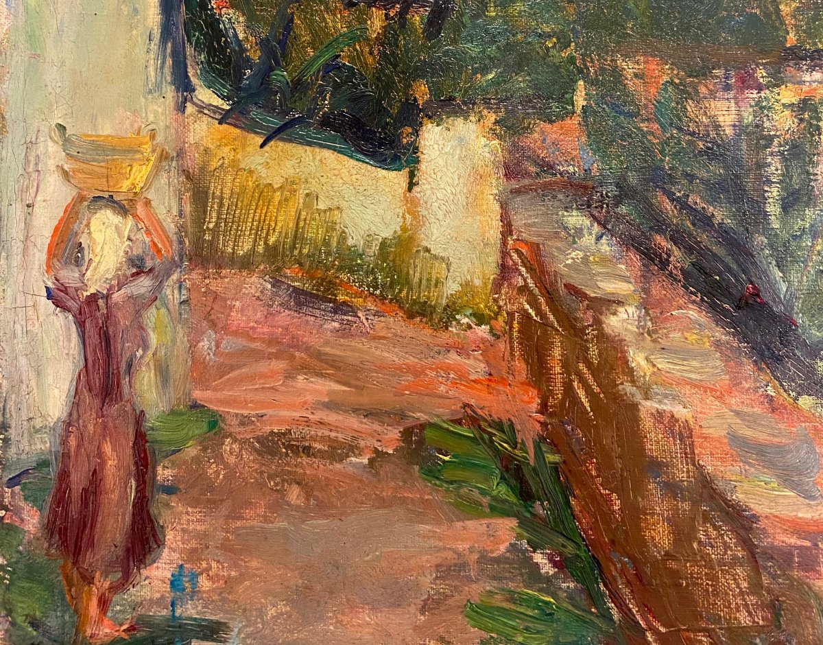 Yvette ALDE (1911-1967) Bord de mer Les platanes Les bananiers-photo-3