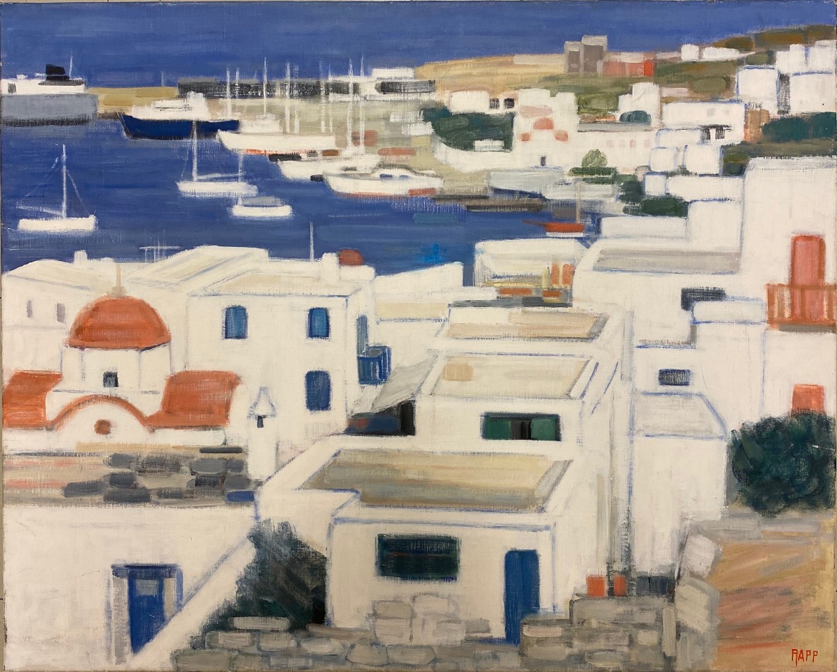 Ginette RAPP (1928-1998) Bord de mer Grèce