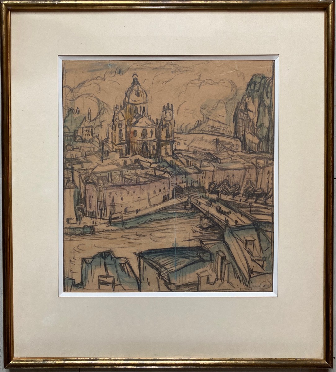 Emile Othon FRIESZ (1879-1949) Ville à identifier-photo-2