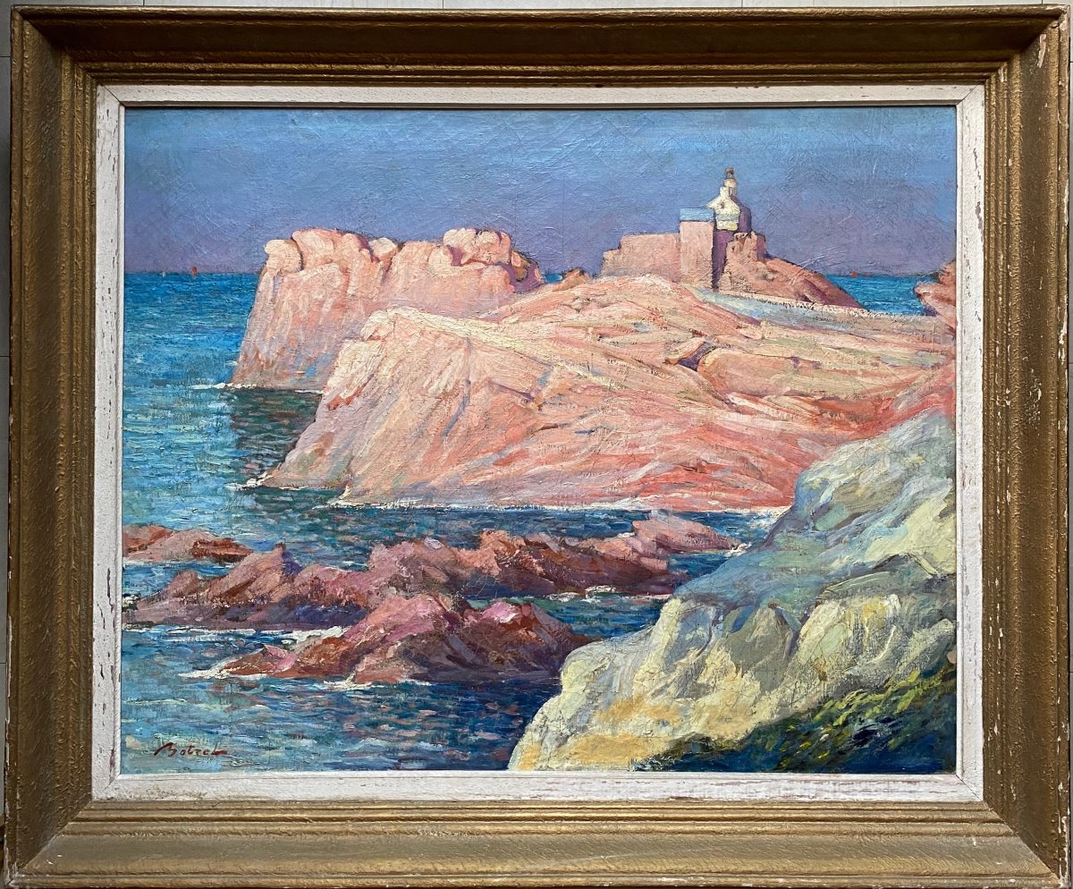 Marcelin Jean Botrel (1887–1933) The Paon Lighthouse île-de-bréhat Bréhat Paimpol Brittany-photo-2