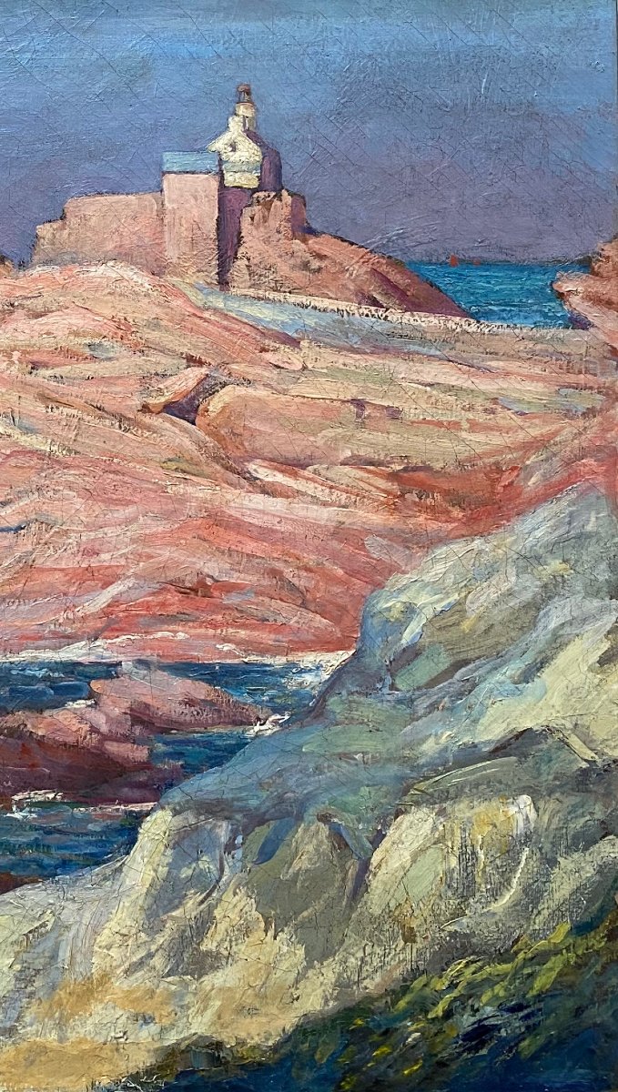 Marcelin Jean Botrel (1887–1933) The Paon Lighthouse île-de-bréhat Bréhat Paimpol Brittany-photo-4