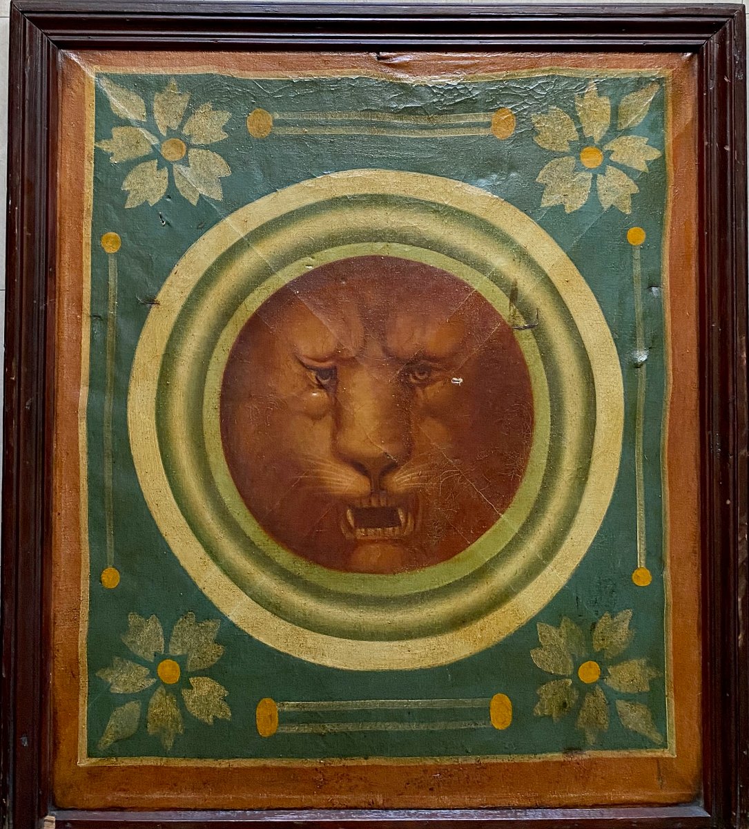 19th-century Italian Lion, Oil On Canvas