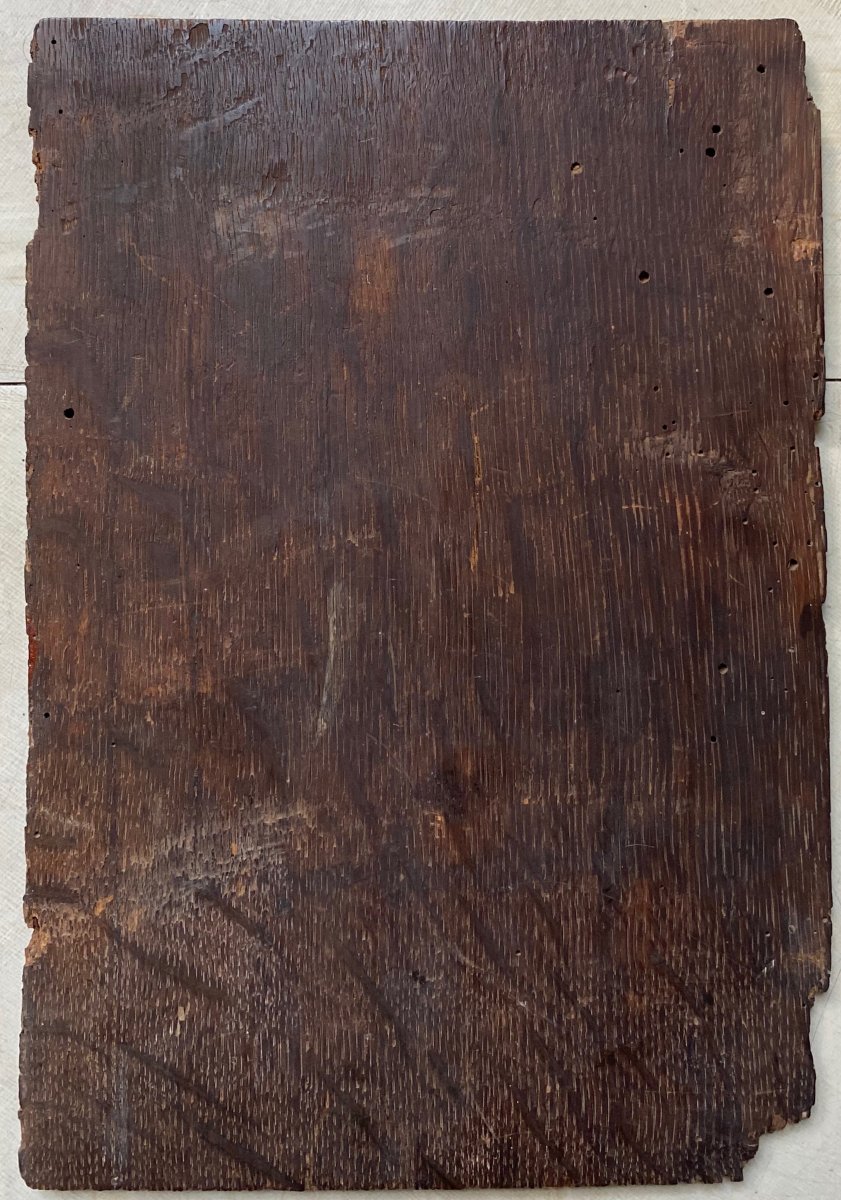 "virgin And Child," 18th-century School, Oil On Wood-photo-1