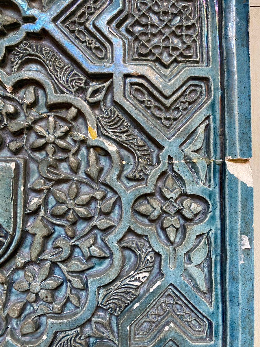Clément Massier (1844–1917) Spanish-moorish Tile At The "les Lauriers Roses" Villa By Jean Aicard-photo-3