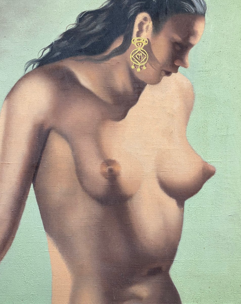 C. Boyer: Woman In Profile, Nude, Art Deco-photo-1