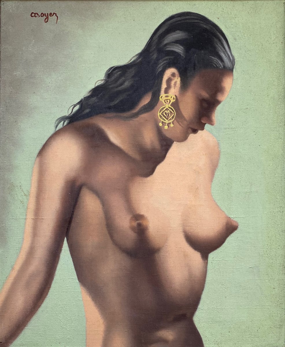 C. Boyer: Woman In Profile, Nude, Art Deco