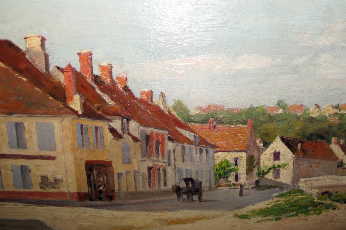 Maurits Van Den Kerkhoff 1830-1908 Netherlands Dated 1895 Village-photo-2