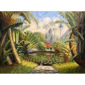 Martinique? Caribbean? Painting Signed Bauer? To Identify Exotic Landscape