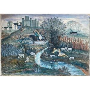 Jean Raffy Le Persan (1920-2008) The Escape 
