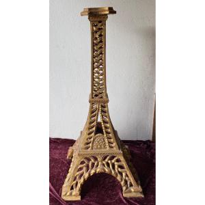 Gilded Wooden Eiffel Tower Pedestal