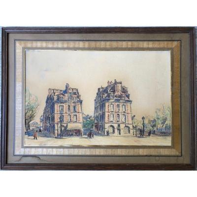 Pont Neuf Ile De La Cité Dated 1926 Signed To Identify