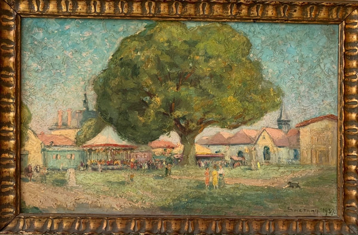 “the Village Party” By Léopold Smetana (1867-1948)