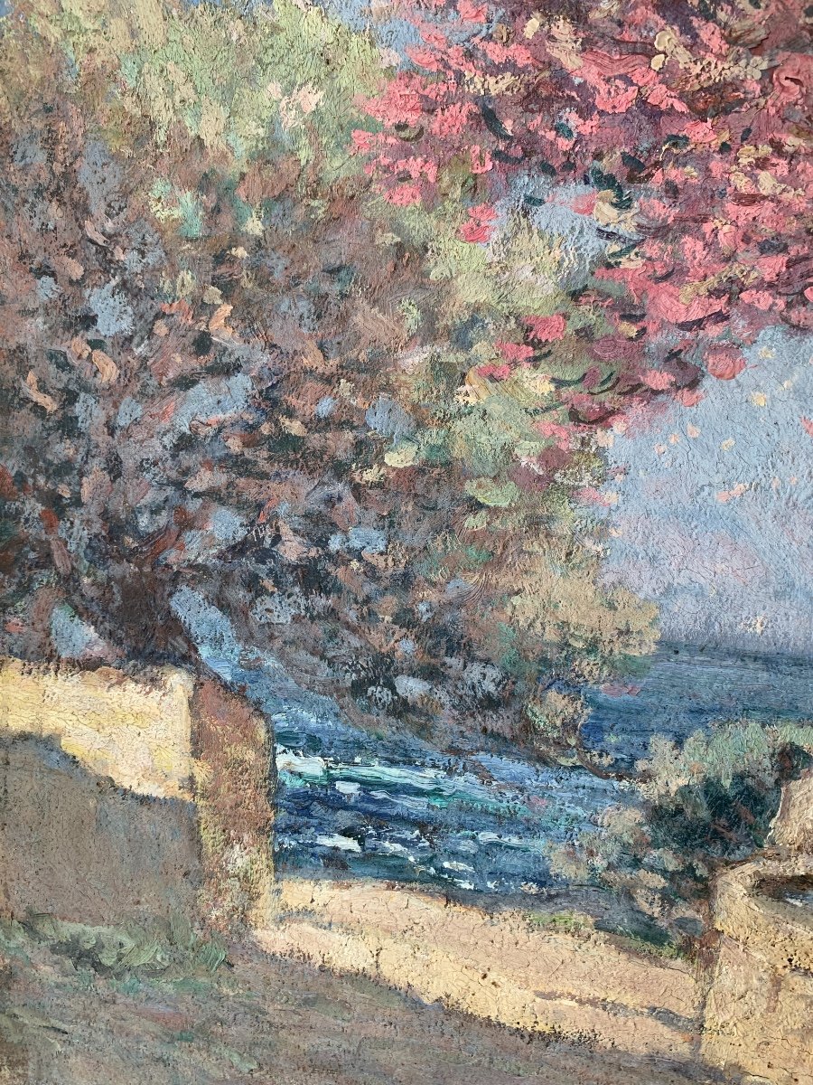 Fernand Maillaud (1862-1948): "l' Abreuvoir" Huile Sur Isorel  46 cm x 55 cm-photo-1