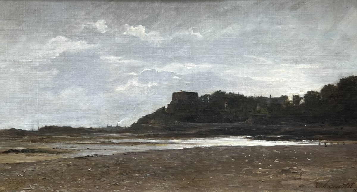 Shore In Jersey By Charles Lapostolet (1824-1890)-photo-2