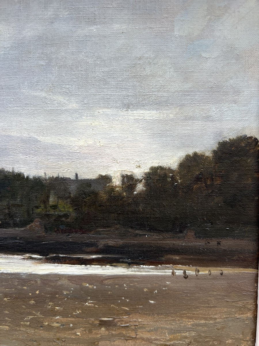 Shore In Jersey By Charles Lapostolet (1824-1890)-photo-3